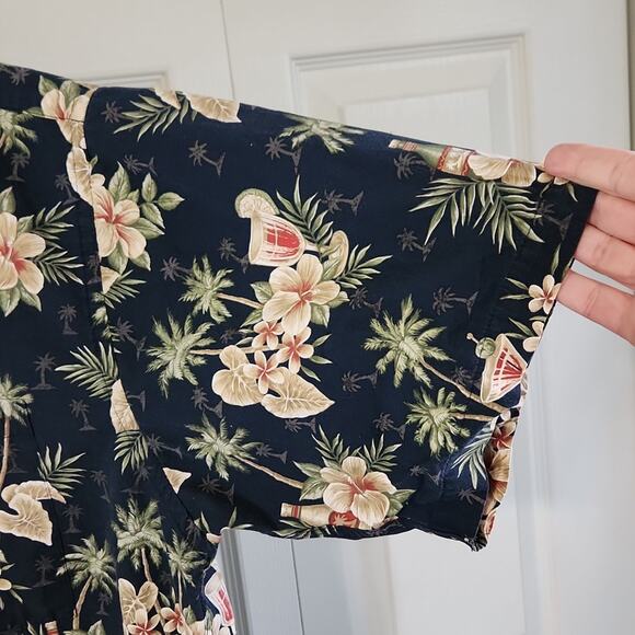 Pierre Cardin Mens Floral Button Front Shirt Size XXL Tropical Vacation Camp - Picture 5 of 10